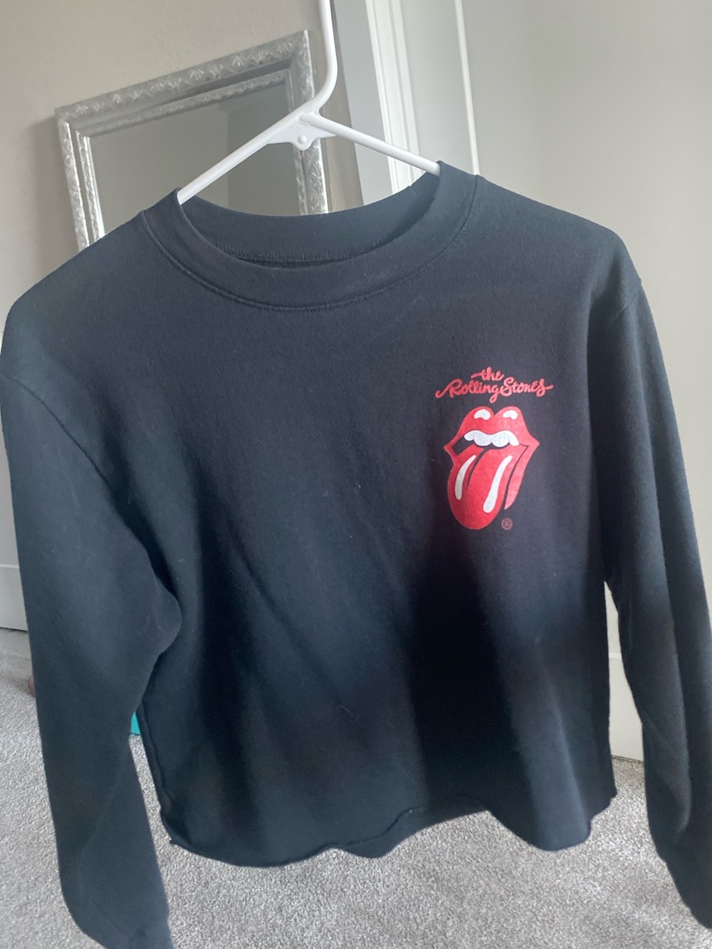 the Rolling Stones Black Crewneck Sweatshirt